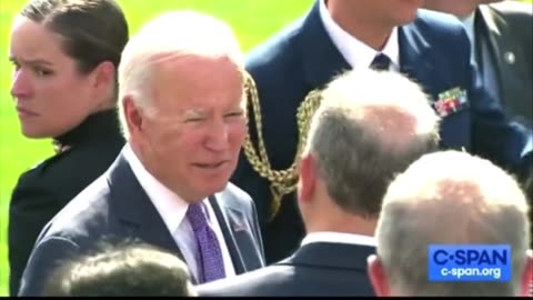 Biden sporting a bruise on the right side of his face