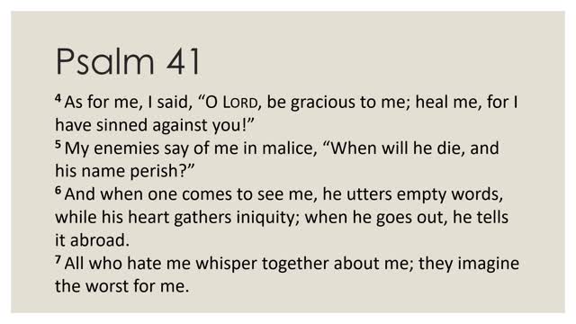 Psalm 41 Devotion