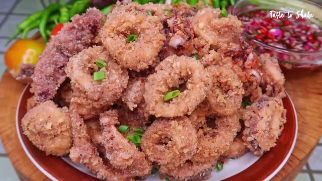 SIMPLE WAY & SECRET How to cook Tastiest SQUID recipe❗ Crispy & EASY technique of Cooking Calamares