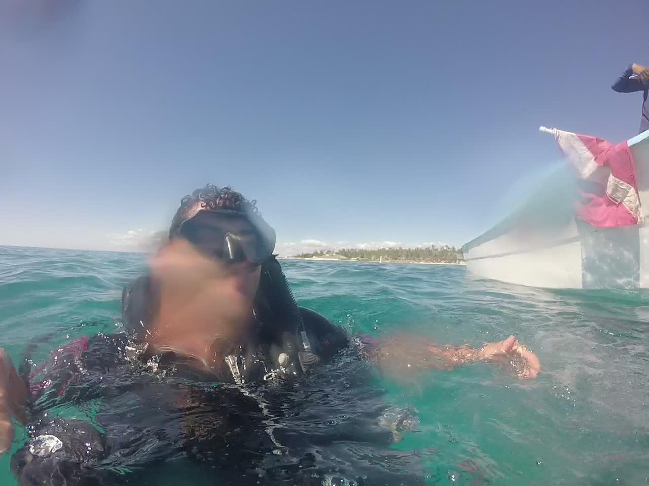 Diving in Bayahibe in the Dominican Republic in the Caribbean Sea