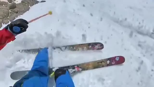 Exciting skiing