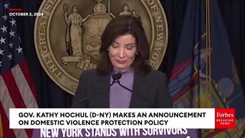 Gov. Kathy Hochul Delivers Remarks On Protection Against Domestic Violence In New York State