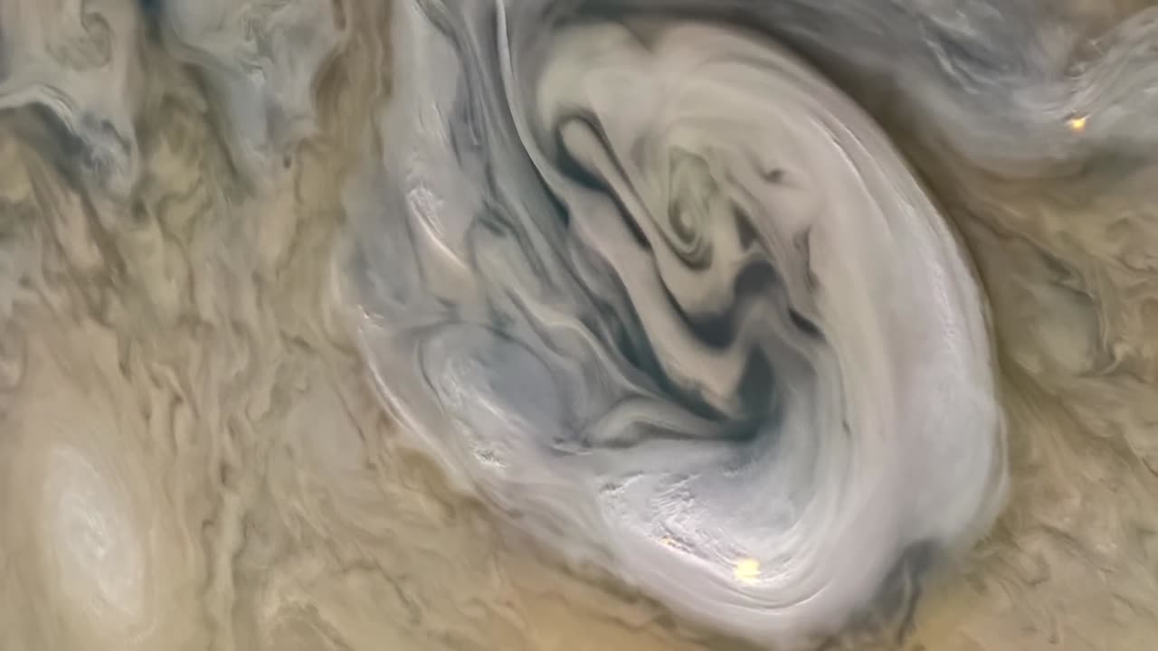 "Jupiter's Shallow Lightning: NASA's Mesmerizing Visualization with Vangelis' Enchanting Music