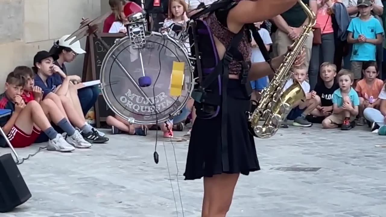 Funny street performance