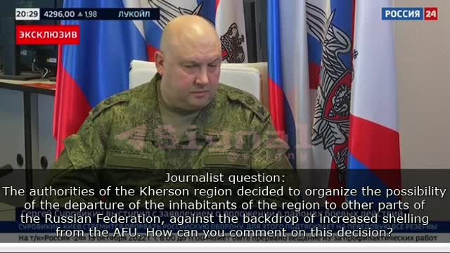 "General Sergei Surovikin—full interview, subtitled."