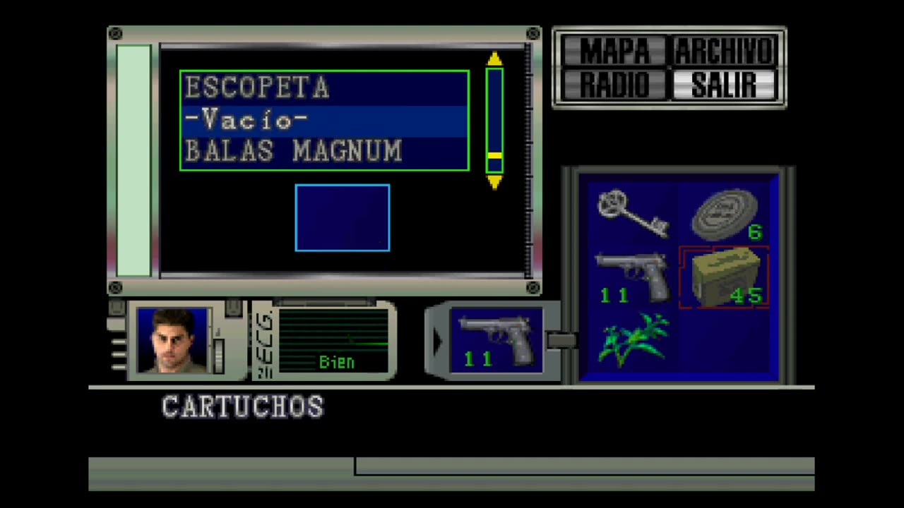 Resident Evil - (Español Castellano Doblaje) - Chris - Sega Saturn - Gameplay Windows 11