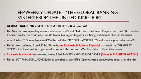 Zoom Meeting Monday, 26 September 2022 'Banking System in Australia & The Main-Stream Media Update'