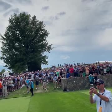 "Let' Go Brandon" chant breaks out LIV Golf Series as Tucker, MTG and Trump look on