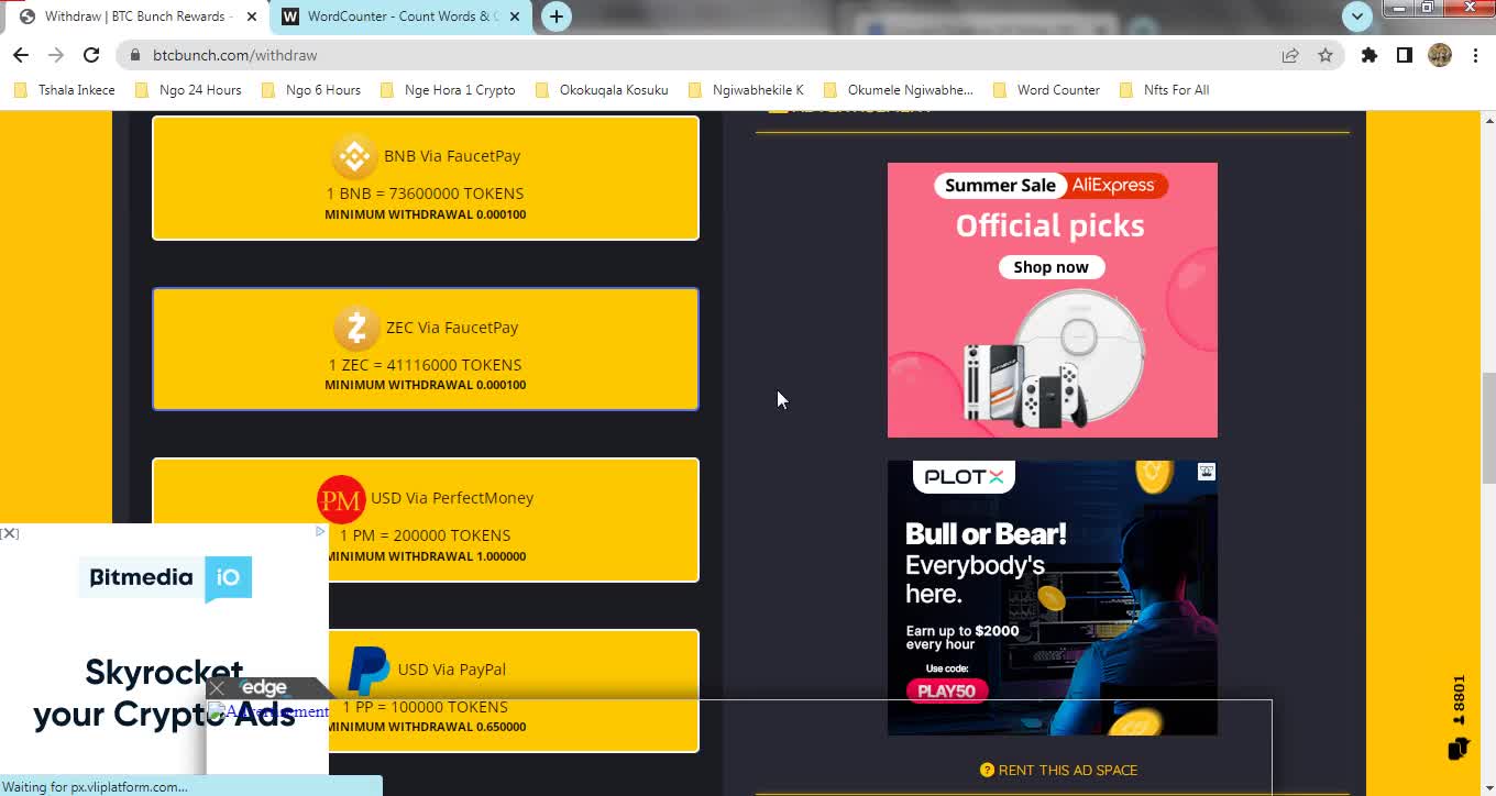 How To Earn Free Zcash ZEC TOKENS Cryptocurrency At BTC Bunch Every 1 Min Withdraw Via FaucetPay