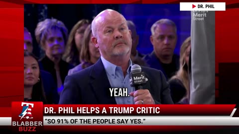 Dr. Phil Helps A Trump Critic