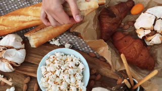 Bread and popcorn