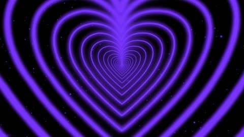 544. Lovely Heart l 💜Beautiful Purple Heart Sweet Neon Video