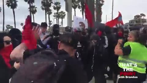 One man Vs Antifa Clowns