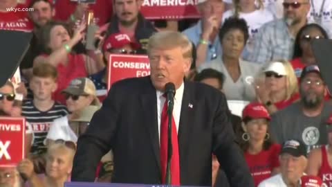 President Donald Trump speaks at Wellington Rally