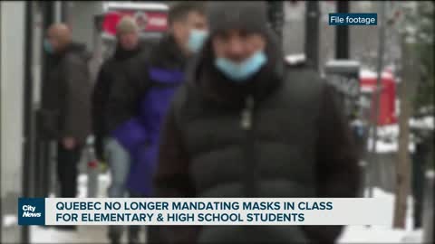 Quebec drops mask mandate in classrooms