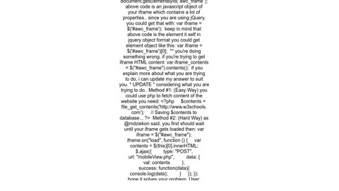 AJAX Post HTML Code