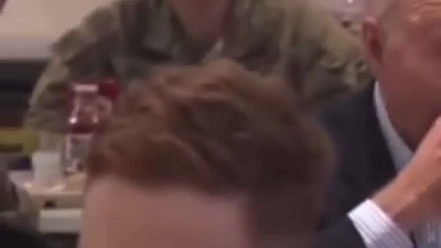 Soldier Laughs at Biden as He Treats up from Spicy Pizza