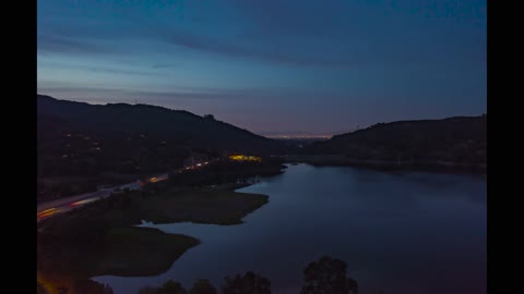 Time Lapse Practice - Flying into Silicon Valley over Lexington Rez