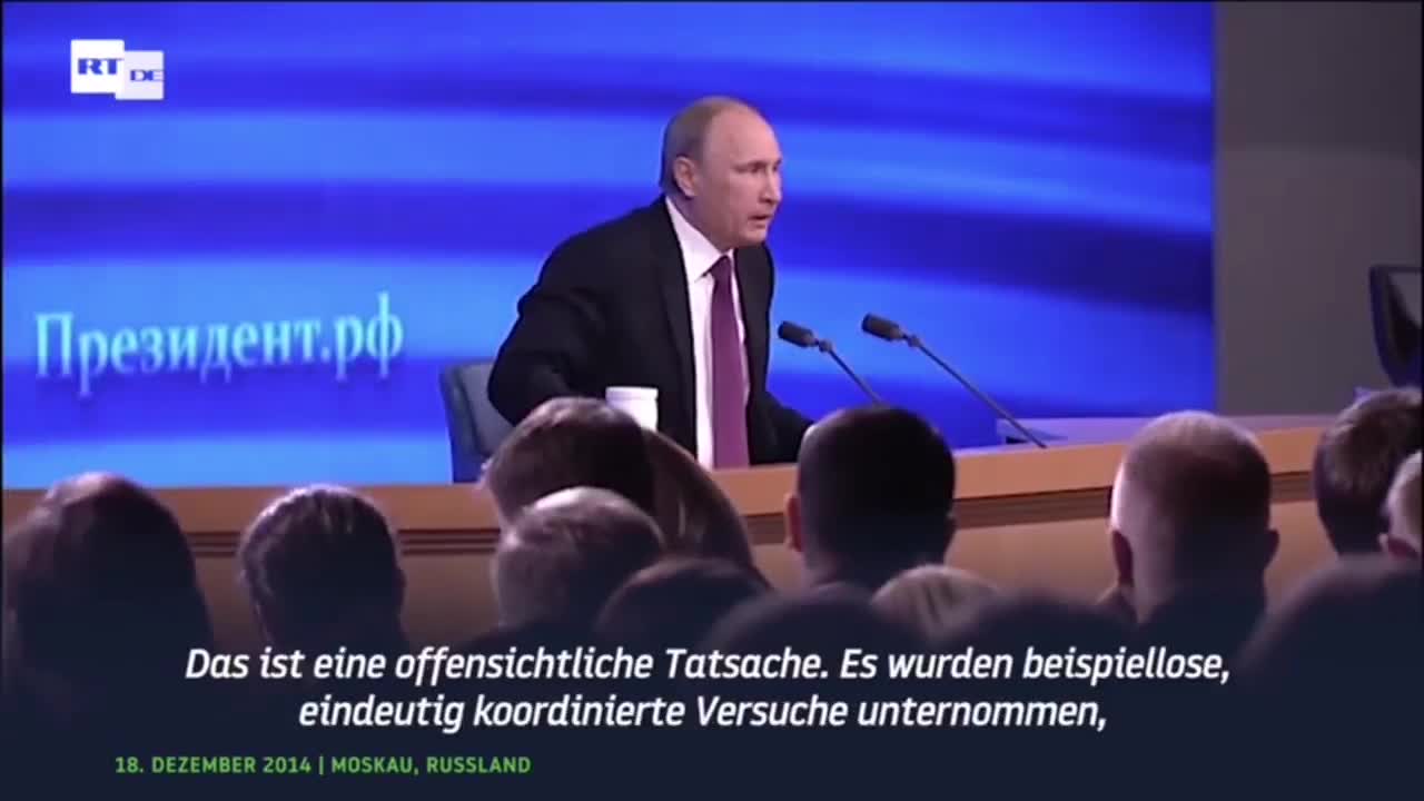 Putin 2014 über die scheinheilige Politik des Westens