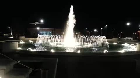 Fountain at night