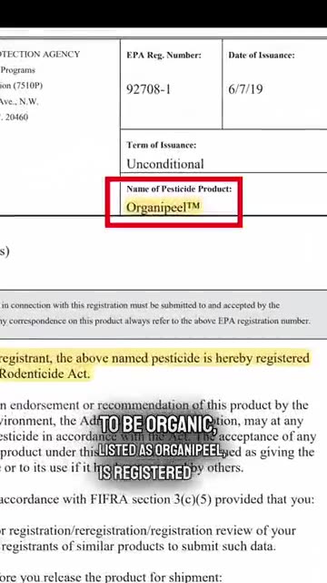 How Did Bill Gates' APEEL Get Approved For Use On Organic Produce When It's Registered With EPA As A Pesticide?