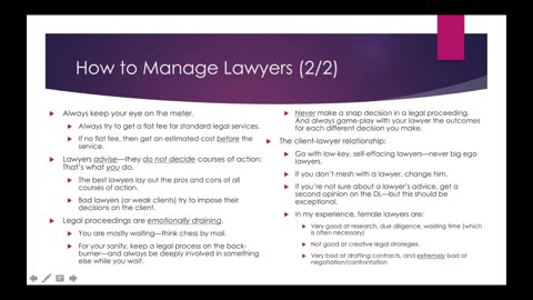 Weekly Webinar #38: “How To Manage Lawyers”