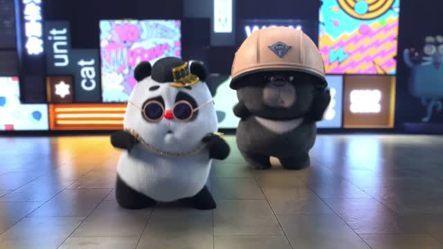 Cute Animal Panda Animation funny dance