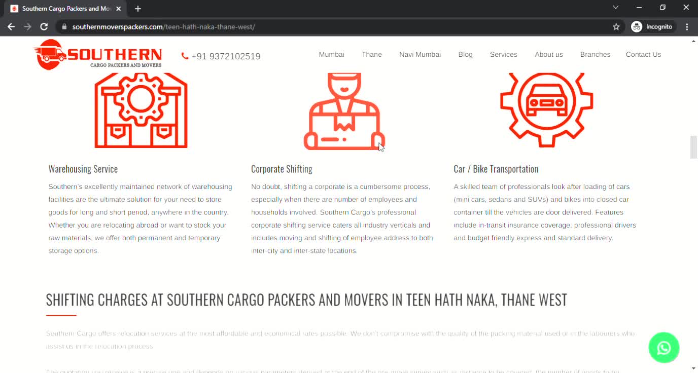 Southern Cargo Movers and Packers in Teen Hath Naka , Thane