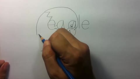 how to turn the word eagle into a cartoon eagle