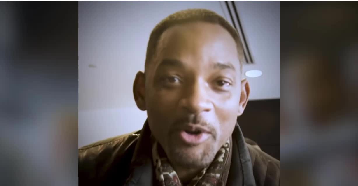 Will Smith discusses / demonstrates gun safety on the movie set.