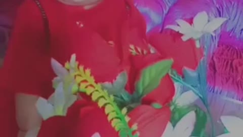 Cute Baby Amal with flower