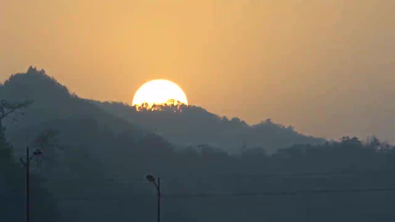 Mountain sunrise close-up