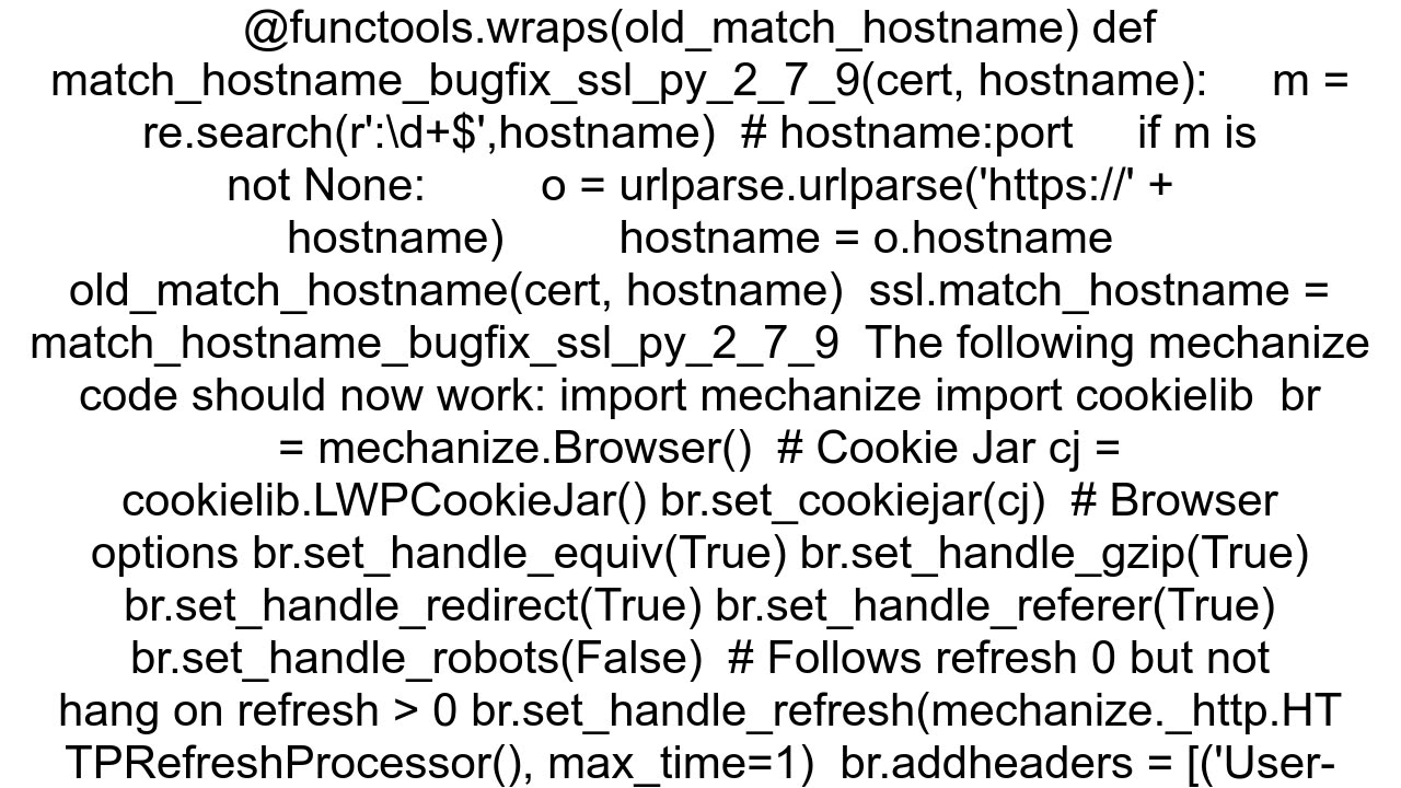 CertificateError hostname doesn39t match