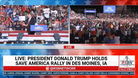 PRESIDENT TRUMP - The ending of your favorite president's fiery speech in Iowa.