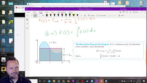 Section 6-5-Mean Value Theorem for Integrals with an example