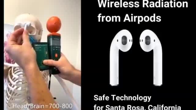 Wireless Radiation from Airpods