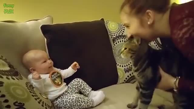 Funny Babies Laughing Hysterically ad cats compilation 2021