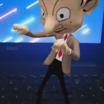 Mr.been funny in dancing action on my keyboard