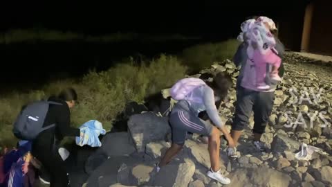 Footage shows illegal migrants crossing into the U.S. at 3 am in the morning