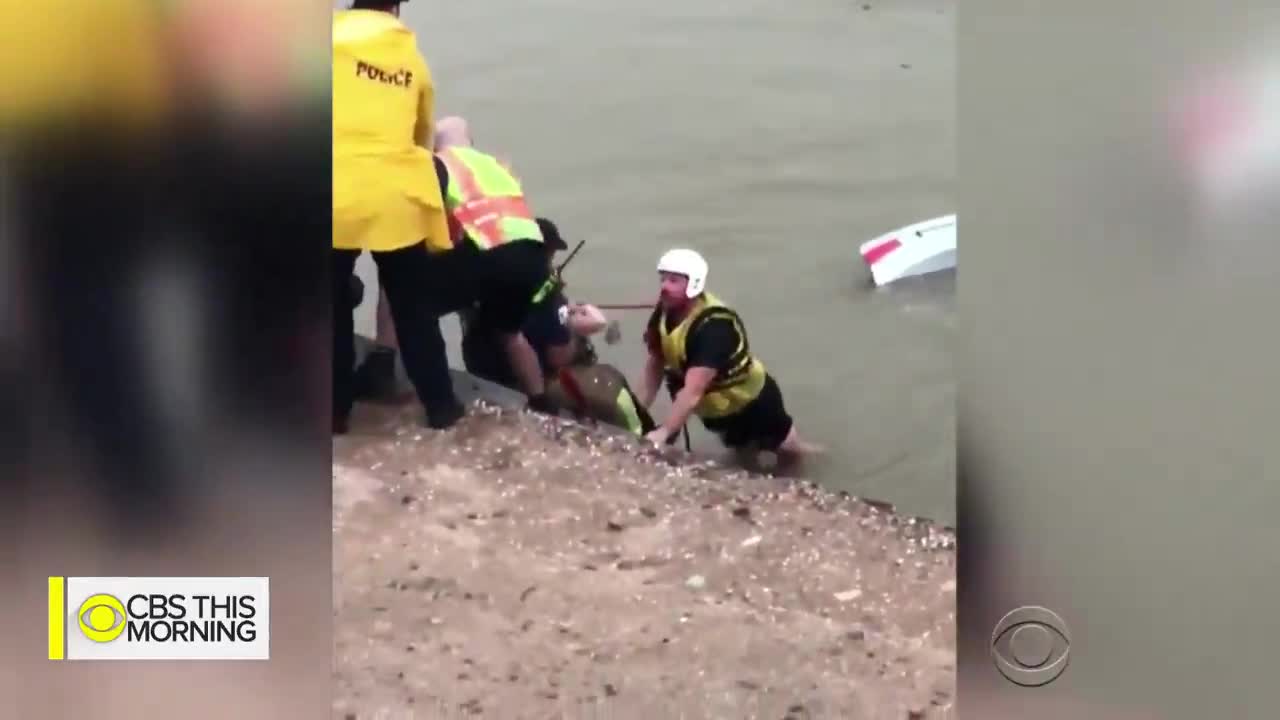 Arizona woman rescued from car submerged in canal