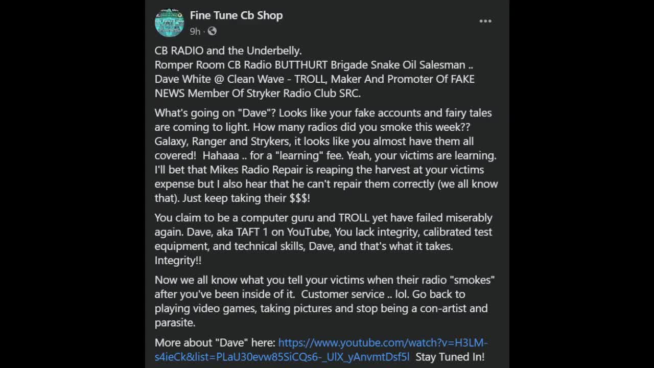 Mark Sherman Fine tune CB shop shill disaster hack shop