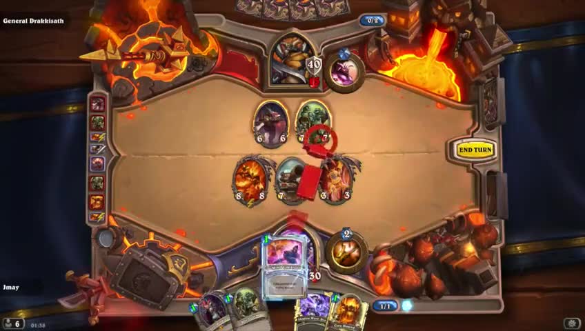 Hearthstone battle against General Drakkisath