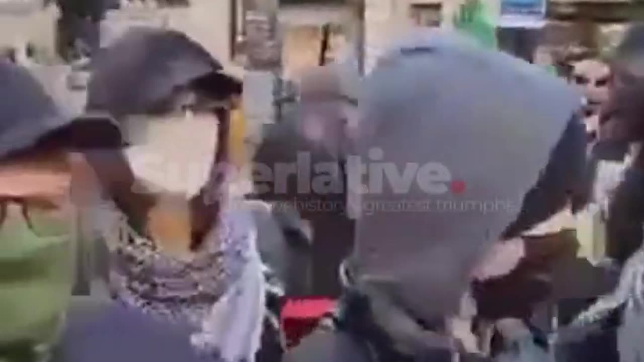 A physical altercation erupts during a Pro-Palestine demonstration in London