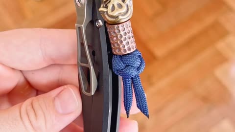 Viperade VB1 Porky Bead Set - Copper & Brass Vintage Knife Lanyard with Paracord Diamond Knot