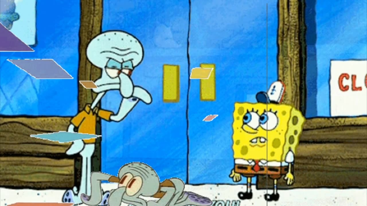 Squidward Is Playing With Tiles While Squidward Goes Inside The Krusty Krab 🍔