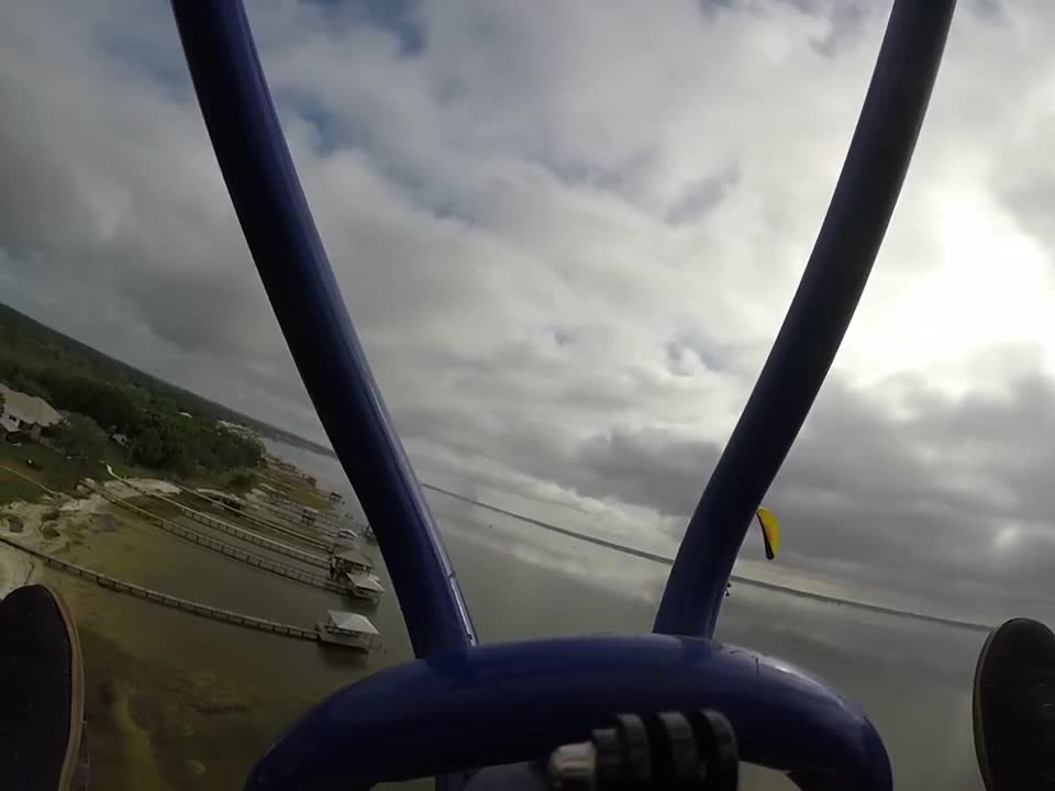 Paramotor Crashes into Lake