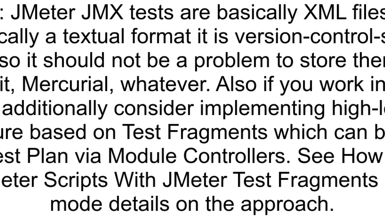 JMeter with a software versioning tool