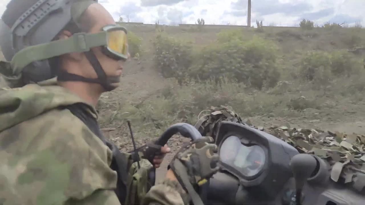 Russian soldier shows just how much destroyed equiptment is along the road