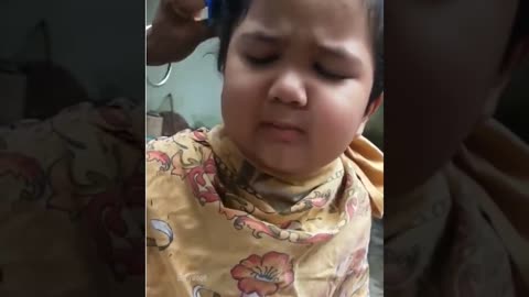 Little Adorable litlle baby hair cutting cute video - must watch 2022 cute baby satisfying video