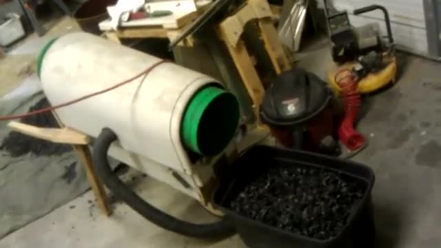 A trommel to process charcoal for vehicle use